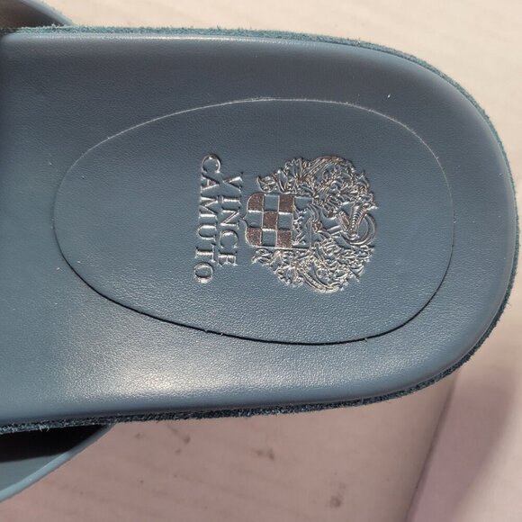 Vince Camuto Women Freoda Casual Beach Resort Glitter Blue Slide Sandal Size 10M - Picture 7 of 9